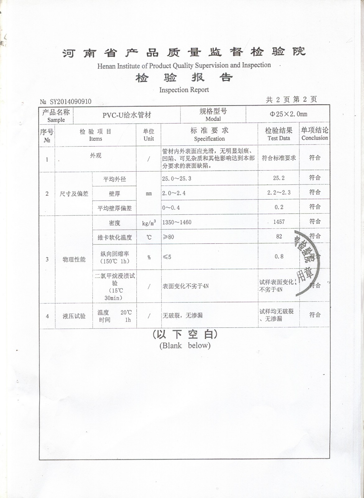 PVC給水管